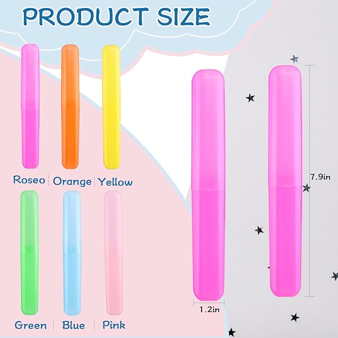 NICEMOVIC 120 Piece Toothbrush Holder, Portable Plastic Dust Proof Breathable, Indoor/Outdoor Travel Trip Camping School