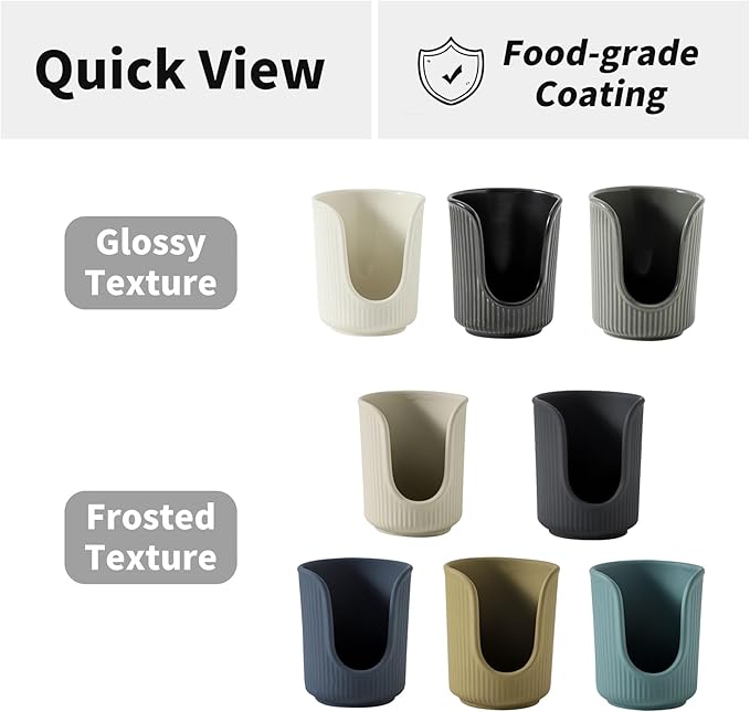 Ceramic Bathroom Cup Dispenser with Stylish Vertical Stripes - Disposable Mouthwash Cup Holder Holds 3-4oz Paper Cups for Rinsing Cups on Bathroom Vanity Countertops (Matte Black)