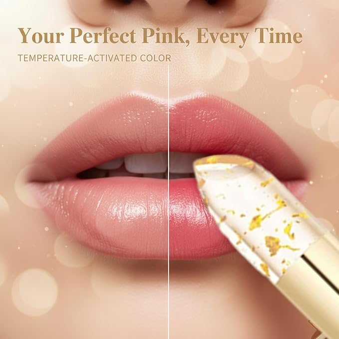 Lip, Repairing Lip Balm, Auto-Tints on Contact! Lip Balm Color Changing, Long-Lasting Hydration, Nourishing Formula, Suitable for All Skin Types, Natural Ingredients