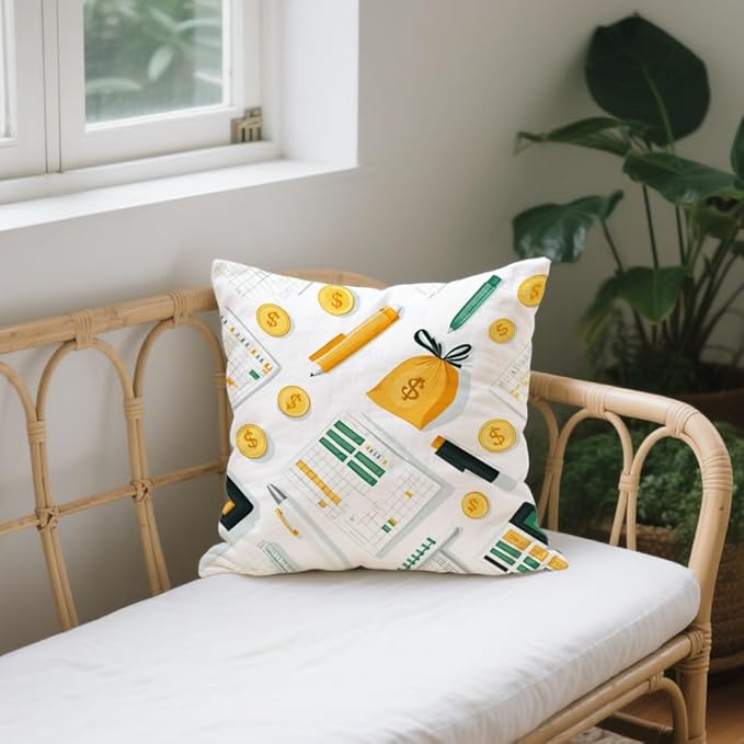 Cirzone Accountant Gifts for Women -18x18Inch Accountant Throw Pillow Cover Funny Accountant Gifts with Gift Box Perfect Birthday Accounting Graduation CPAS Gifts for Home Sofa Decor