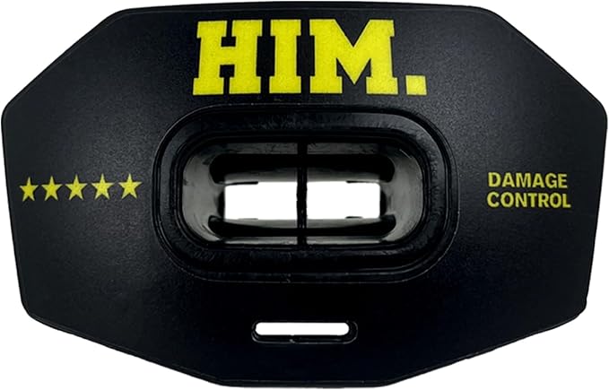 DAMAGE CONTROL Youth Football Mouth Guard – Breathable No Boil Mouthpiece, Protects Lips & Teeth, Works with Braces, Includes Helmet Strap – Sports Gear & Accessories (Him)