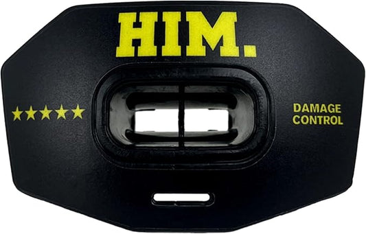 DAMAGE CONTROL Youth Football Mouth Guard – Breathable No Boil Mouthpiece, Protects Lips & Teeth, Works with Braces, Includes Helmet Strap – Sports Gear & Accessories (Him)