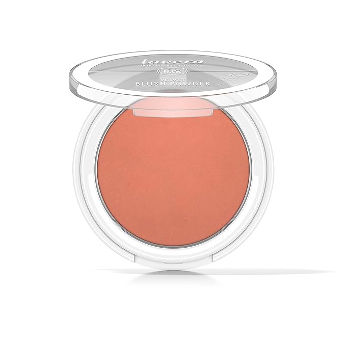 lavera Velvet Blush Powder -Rosy Peach 01- pink - almond oil & vitamin E - shimmering - velvety texture (1 x 5g)