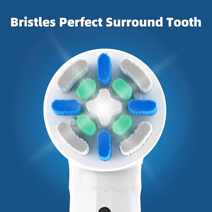 iO Replacement Heads Compatible with Oral B iO, for Oral B iO 2/3/4/5/6/7/8/9/10 Series Electric Toothbrushes, Medium Softness for Protect Teeth and Gums, 6 White