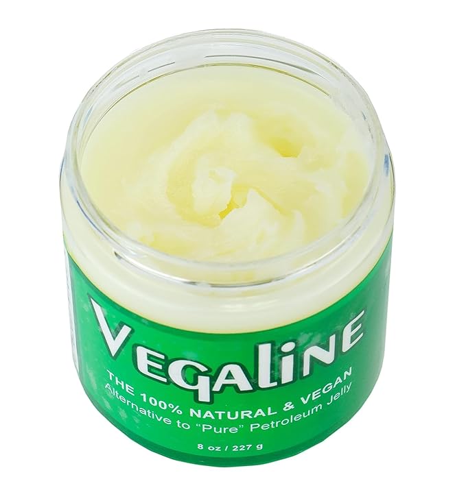 Vegaline - 100% Natural, Vegan & Hypoallergenic Alternative to Petroleum Jelly - Unpetroleum - Lips, Hands, Baby, Makeup Remover and More (4 Ounce)