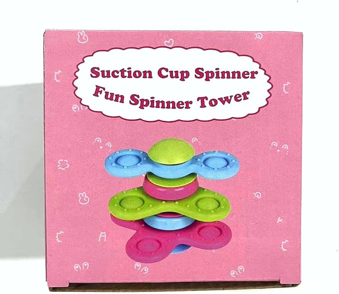 Suction Cup Spinner Toys for 1 Year Old Boy Girl 3PCS Spinning Toys for Toddlers 1-3 Sensory Toys Infant Bath Toys Travel Toys for Babies 10-12 Months, First Birthday Baby Gifts for 1 Year Old