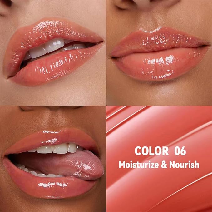 1Pc Coral Pink Butter Lipstick Tinted Lip Balm, Shine Moisturizing Plumper Lipstick for Women, Natural Nourishing Hydrating Lip Gloss Stain for Dry Lips, Lightweight Lip Liner Care Vegan Makeup