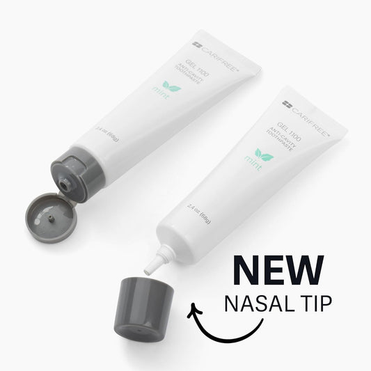 CariFree Gel 1100 (Mint) Anti-Cavity Fluoride Toothpaste with Nano Hydroxyapatite, Cavity Prevention and Enamel Protection, Dentist Recommended for Kids and Adults, 2.40 oz.(Pack of 2) Mint