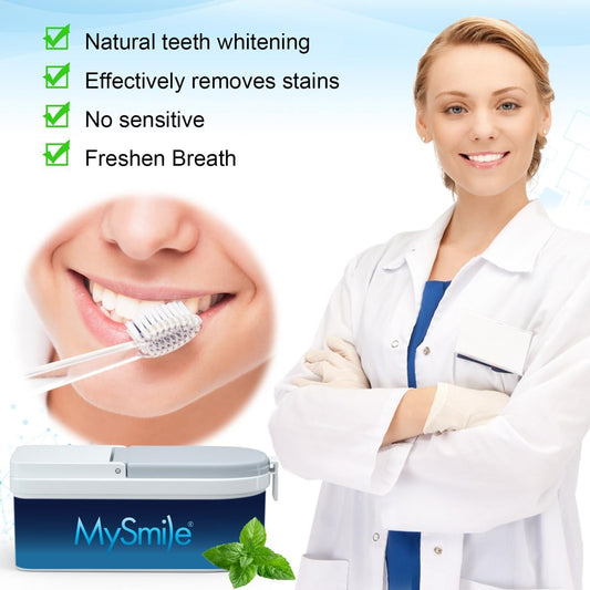 MySmile Teeth Whitening Powder for Tooth Whitening, Toothpaste Natural Powder Teeth Whitener, Enamel Safe Whitening Tooth Cleaning Powder, Tooth Stain Remover and Polisher, Fresh Mint