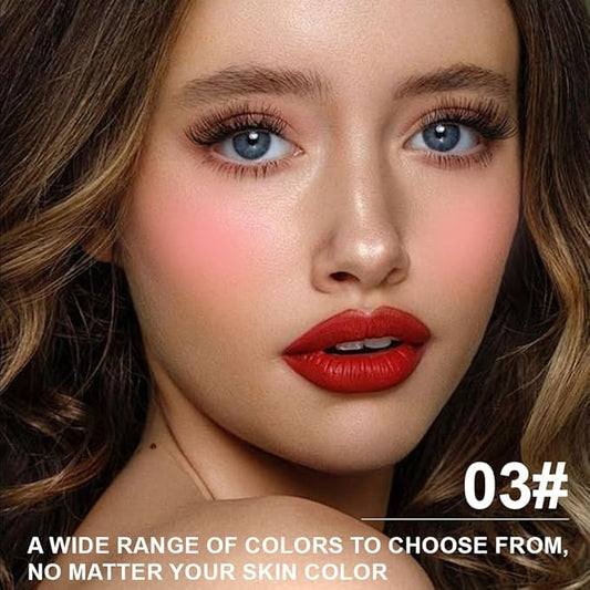 Matte Powder Blush for Cheeks – Long Lasting Natural Face Blusher Makeup, Lightweight Blendable Cheek Color for Women, Vegan & Cruelty-Free – #03 Peach Pink