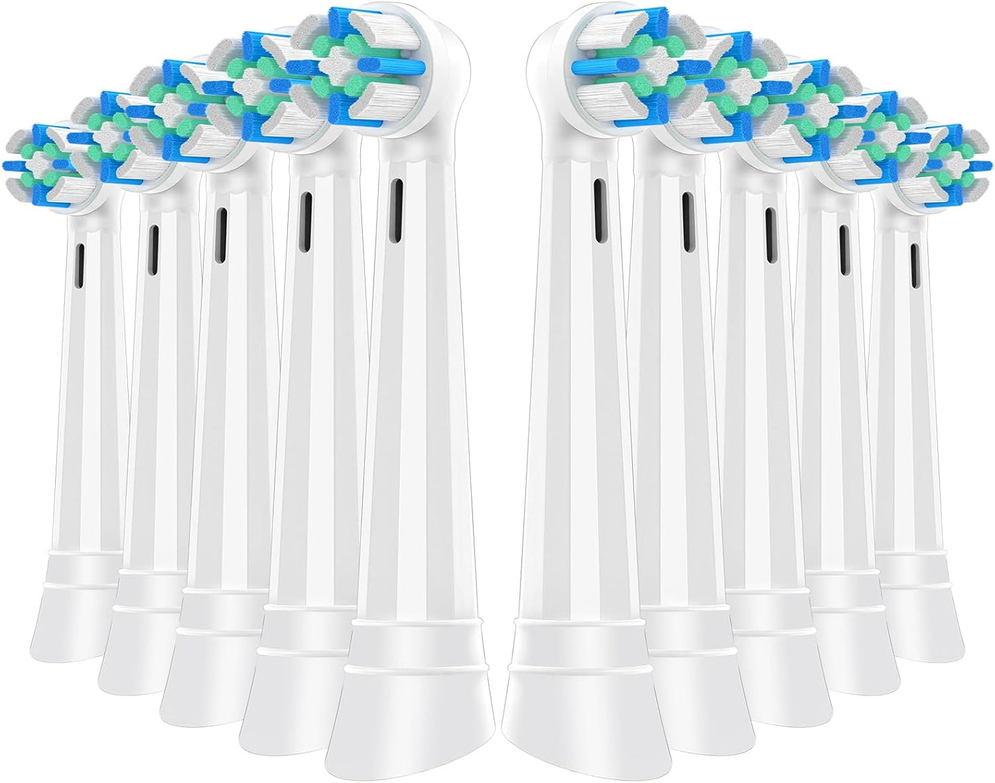 10 Count IO Replacement Heads Compatible with Oral B IO 2/3/4/5/6/7/8/9/10/Deep Clean Series Electric Toothbrush, Brush Heads Refill Compatible with Oral B IO for Teeth and Gums Care (White)