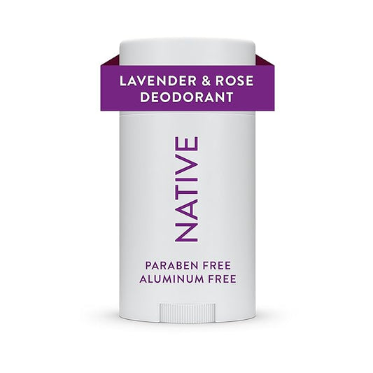 Native Deodorant Contains Naturally Derived Ingredients, 72 Hour Odor Control | Deodorant for Women and Men, Aluminum Free with Baking Soda, Coconut Oil and Shea Butter | Lavender & Rose