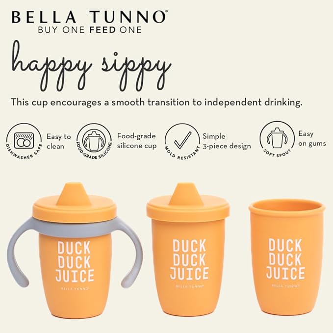 Bella Tunno Sippy Cup, Silicone Training Cup with Transition Handles for Infants, Toddlers & Kids, Babies 6-12 Months & Toddlers 1-3 Years, Boys & Girls, Little Lady, 8 oz
