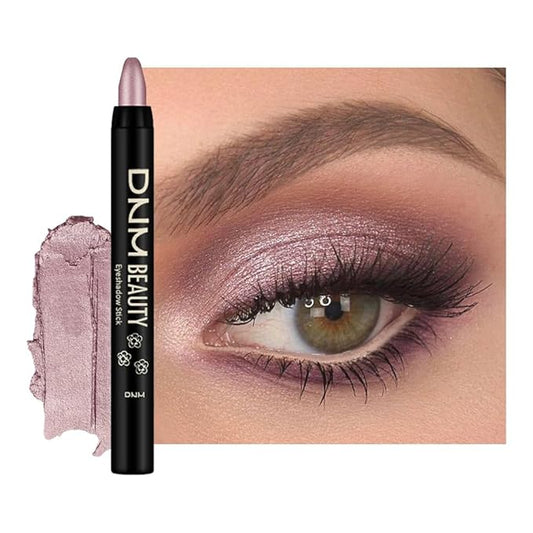 evpct Metallic Mauve Cream Eye Shadow Sticks Brightener Pencils for Women, Mauve Metallic Silky Eyeshadow Applicator Stick Pen Waterproof, Blendable Crease-Proof Stick Eyeshadow Shimmer Eye Makeup 53