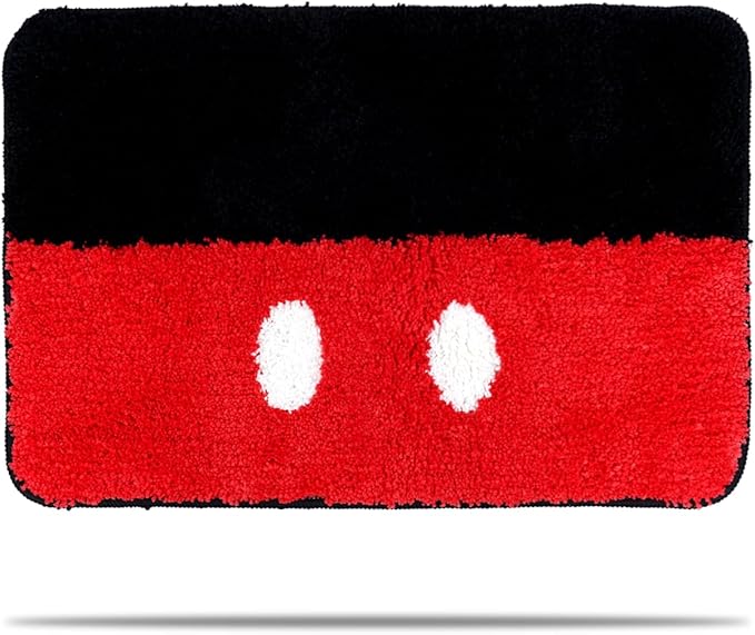 Mouse Eyes Bath Mat for Bathroom Non Slip, Kids Bath Rug - Soft, Plush Microfiber Bath Rug, Cute Bathroom Rugs Machine Washable (Christmas, Birthday)