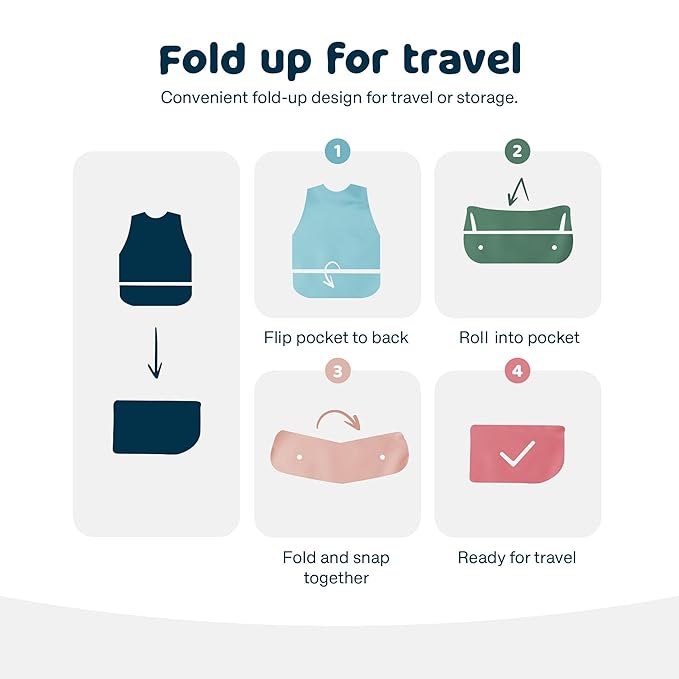 Tiny Twinkle Mess Proof Baby Bib for Boys | Waterproof Toddler Bib for Eating | Baby Apron for Feeding, Machine Washable | Perfect Shower Gift (Black Checkers, 2-4Y)