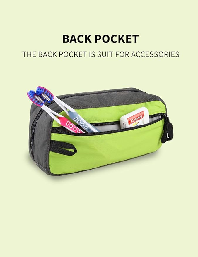 GOX Travel Toiletry Bag Dopp Kit Case Small Zippered Bag Pouch for Women(Green)