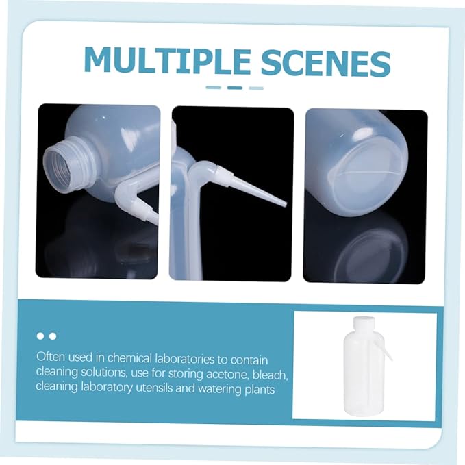 PRETYZOOM 500ml Wide Mouth Plastic Squeeze Wash Bottle Portable Rinse Bottle for Laboratory Tattoo and Cleaning Applications Leak-proof and Sturdy Design