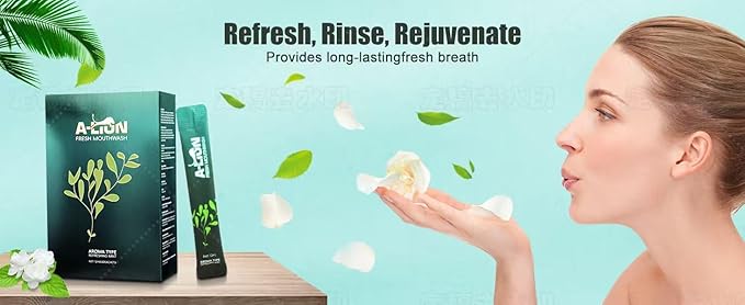 A-LTON Fresh Mouthwash Travel Packets, 30 Single-Use Pouches, Mint Flavor, Alcohol-Free, 24-Hour Fresh Breath (1)