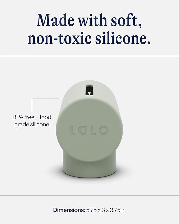 Lalo Spout Cover – BPA-Free Silicone Bath Spout Safety Cover for Babies & Toddler, Fits Most Faucets, Soft & Durable Silicone Bathtub Faucet Cover, Easy to Clean - Sage