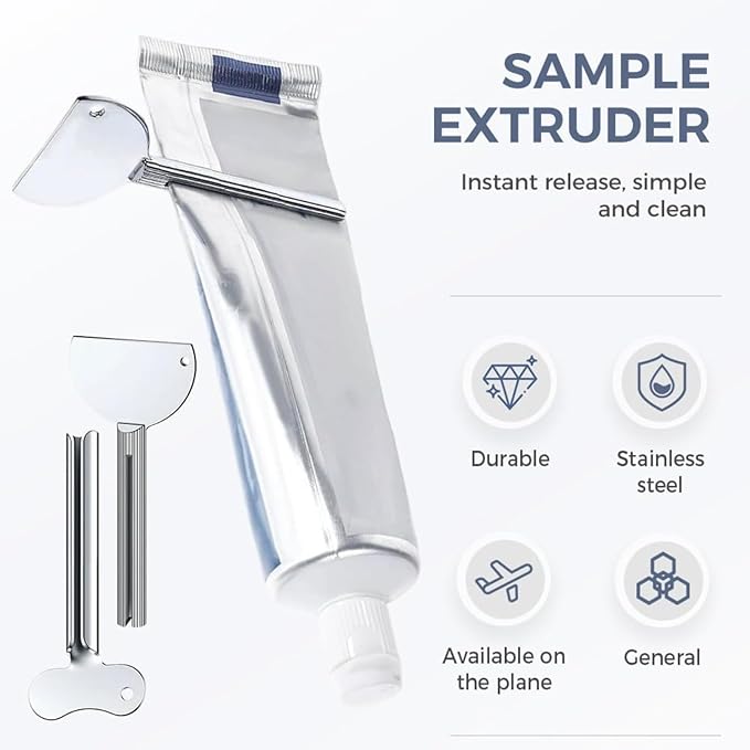 Stainless Steel Tube Squeezer Key - Metal Toothpaste & Lotion Roller, Handheld Beauty Salon Tool for Maximizing Hair Products, Creams and Home Use, Durable Last Drop Saver, 3.3 x 1.4 Inches (4)