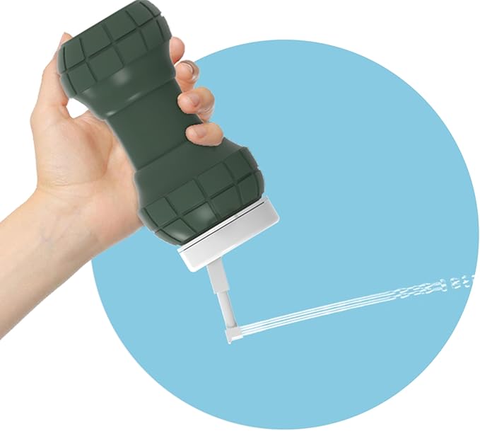 2Clean Portable Bidet - Collapsible & Expandable 550ml | Peri Bottle for Women, Travel Handheld Bidet, Camping Bottle