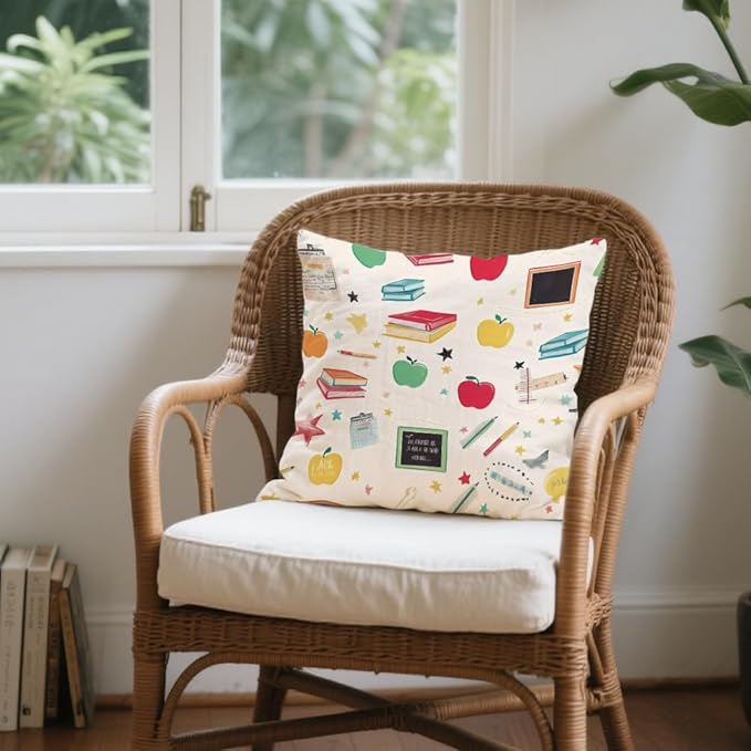 Cirzone Teacher Gifts for Women -18x18Inch Throw Pillow Cover Best Teacher Gifts with Gift Box Perfect Birthday Teachers' Day Gifts for Home Sofa Decor