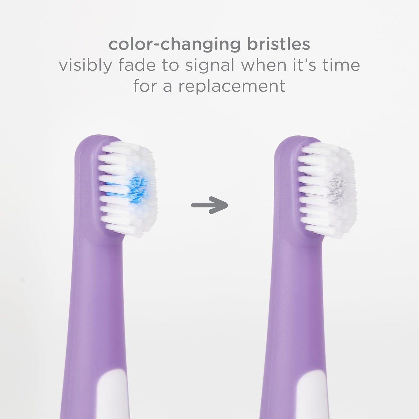 Ubbi Grow with Me Toothbrush Training Set for Babies and Toddlers, Includes Silicone Finger Brush, 360° and Soft Bristled Toothbrush, Smoothie Purple