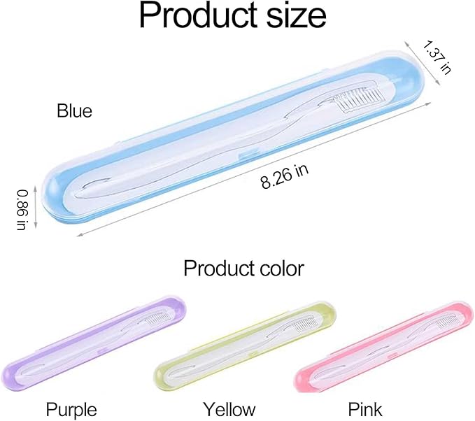 4 Packs Toothbrush Travel Case, Portable Toothbrush Holders - Compact Toothbrush Organizer, Breathable Plastic Toothbrush Travel Holder for Travel, Vacation, Camping, Gym, Business Trips, Office