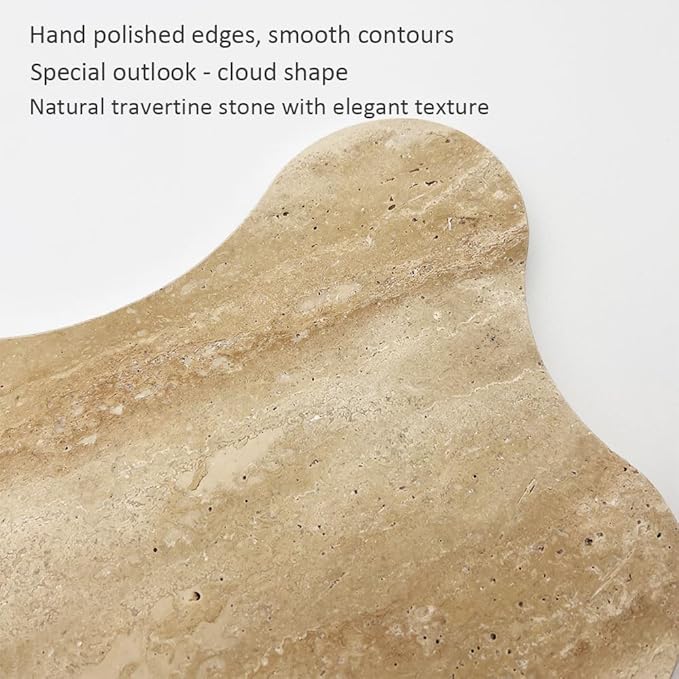 Natural Travertine Tray Luxury Travertine Vanity Organizer Cloud Shape for Bathroom Kitchen Counter, Decorative Tray for Dresser Home Décor