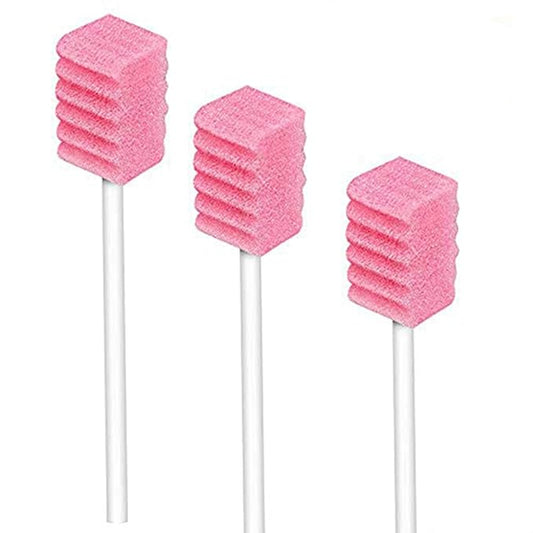 (50 Pack) Disposable Oral Swabs, Sterile Dental Sponge Swabsticks Unflavored for Mouth or Gum Cleaning