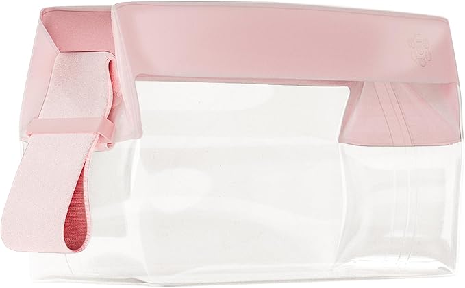 Cadence Parcel - Clear Kit with Magnetic Closure - Durable and Leak-Resistant Travel Toiletry Kit - TSA-Compliant & Modular Design - Hygiene Bag for Travel Essentials - .5 Qt - Rose