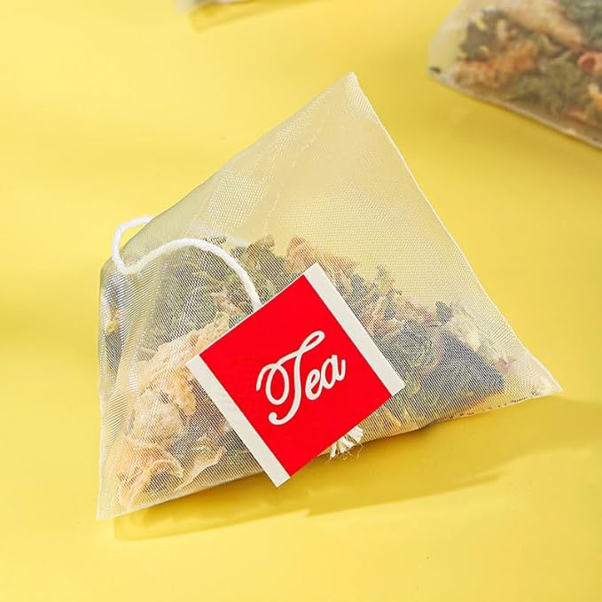 Lemon Ginger Lemongrass Herbal Tea – 柠檬姜香茅养生茶 – 3.5oz/100g (50 Pyramid Tea Bags) – Natural, Caffeine-Free, Non-GMO, Supports Digestion & Relaxation