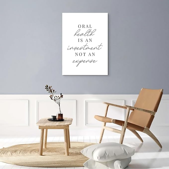 SchindlerBang Medical Clinic Decor,Motivational Dental Health Art,Perfect for Doctor Offices,Schools,or Treatment Rooms 12x16inch Ready to Hang
