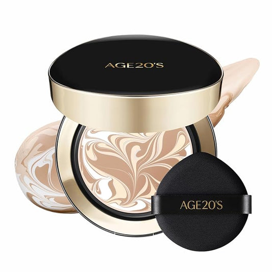 [NEW] AGE20'S Signature Essence Pact | 21N VANILLA | Vegan Korean Cushion Foundation | Pack of 1 | Cream Foundation, Dewy & Glow Finish, Natural Coverage, SPF 50+