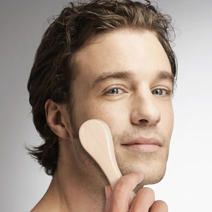 Wooden Facial Cleansing Brush Natural Bristles Wood Handle Wash Clean Exfoliate Scrub Cleaning Brushing Exfoliating Exfoliation Skin Care Face Cleanser Brushes 2 Pack Set