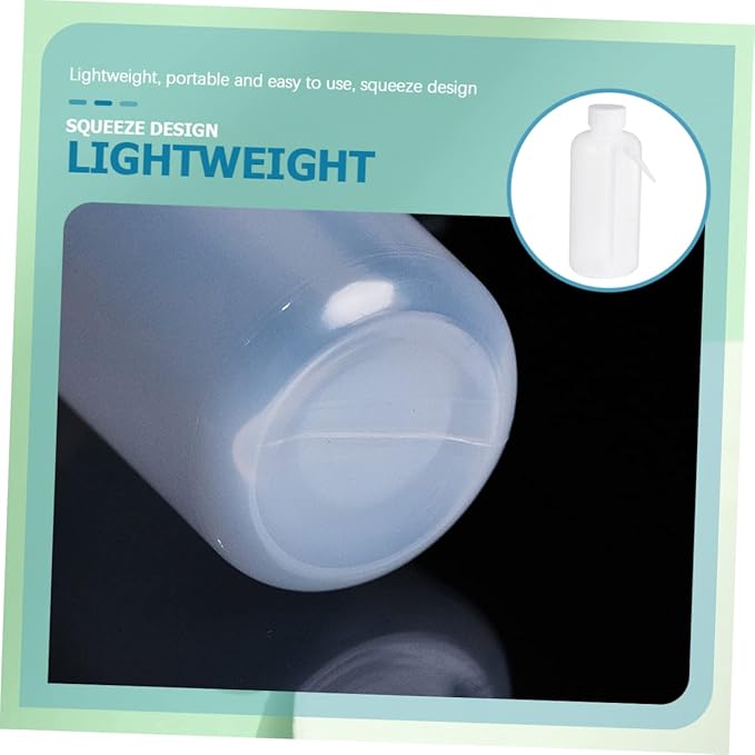 500ml Plastic Wash Bottle Squeeze Top Portable Rinse Bottle for Cleaning and Watering Wide Mouth Design for Easy Dispensing