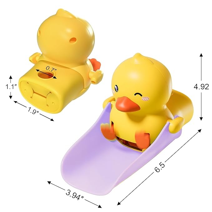 Skyroku Duck-Tastic Faucet Extender for Toddlers – Kicking Legs Fun! Splash-Proof & Easy Install Sink Extender for Kids