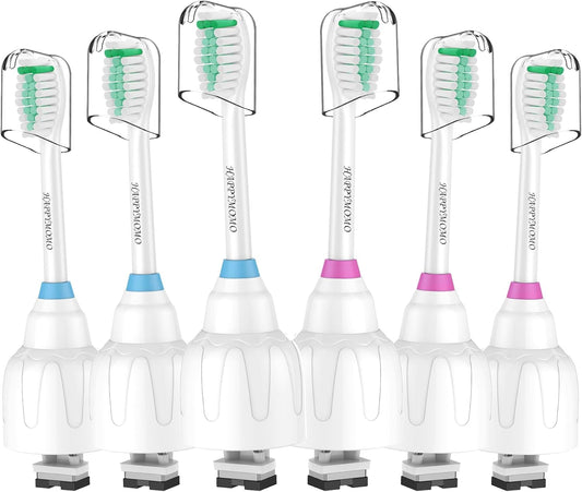 Toothbrush Heads for Philips Sonicare Replacement Brush Heads Medium Soft Dupont Bristles Electric Toothbrush Replacement Heads Fit E-Series Essence Xtreme Elite Advance and CleanCare, 6 Pack