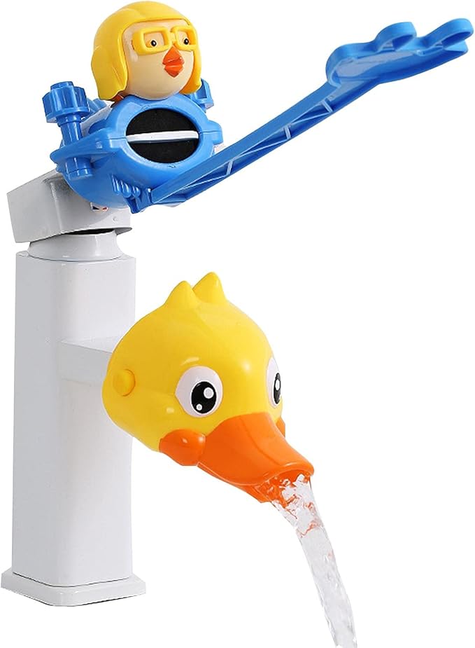 Naysku Cartoon Faucet Extender, Safety Faucet Extender for Children Toddler Kids Hand Washing Baby Kids Hand Wash Helper Bathroom Sink, Silicone Faucet Extender Extender