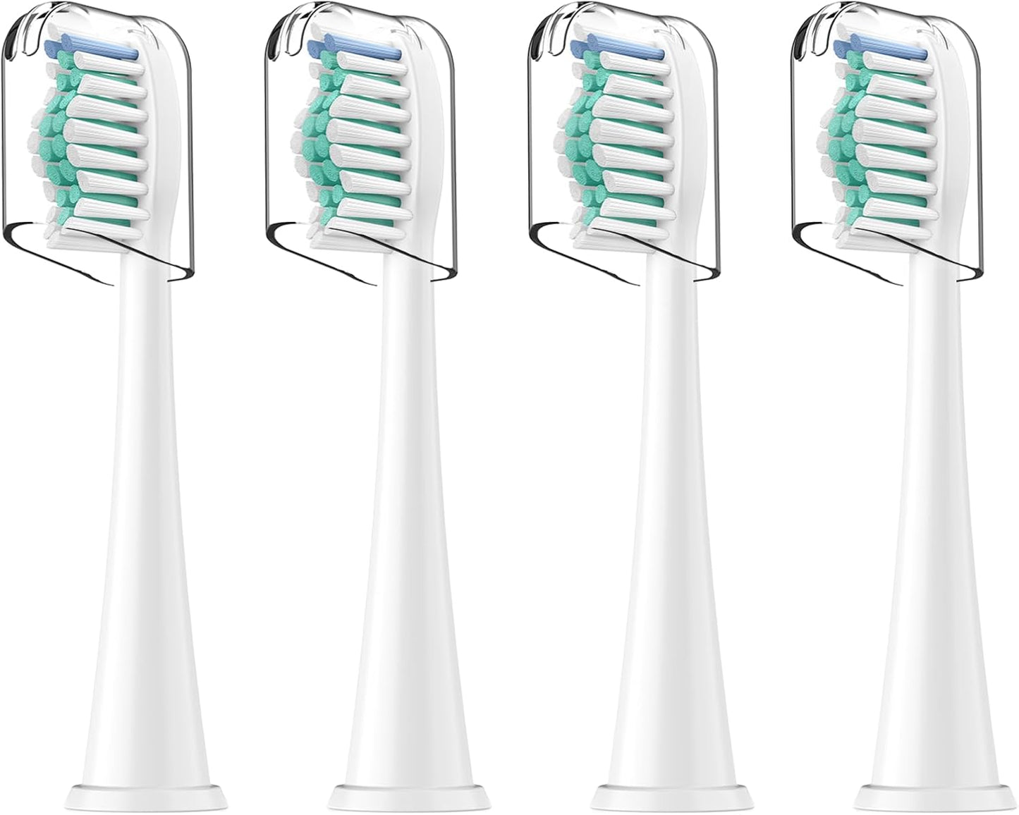 Toothbrush Heads for Philips Sonicare Replacement Brush Heads with Protective Cover Soft Dupont Bristles Electric Toothbrush Replacement Heads for Oral Health, 4 Pack