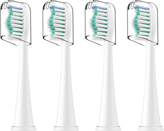 Toothbrush Heads for Philips Sonicare Replacement Brush Heads with Protective Cover Soft Dupont Bristles Electric Toothbrush Replacement Heads for Oral Health, 4 Pack