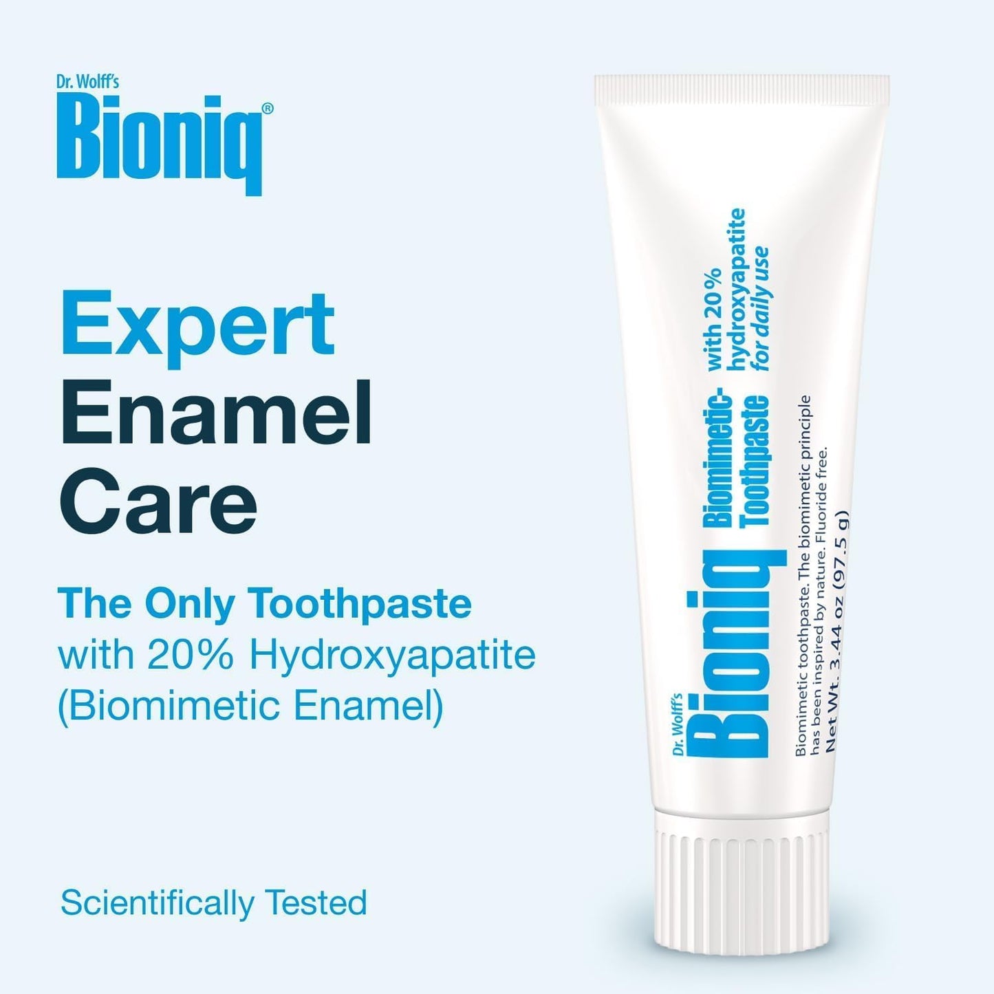 Bioniq Classic Biomimetic Toothpaste with 20 Percent Hydroxyapatite for Daily Use, 3.44 Ounce (Pack of 3)