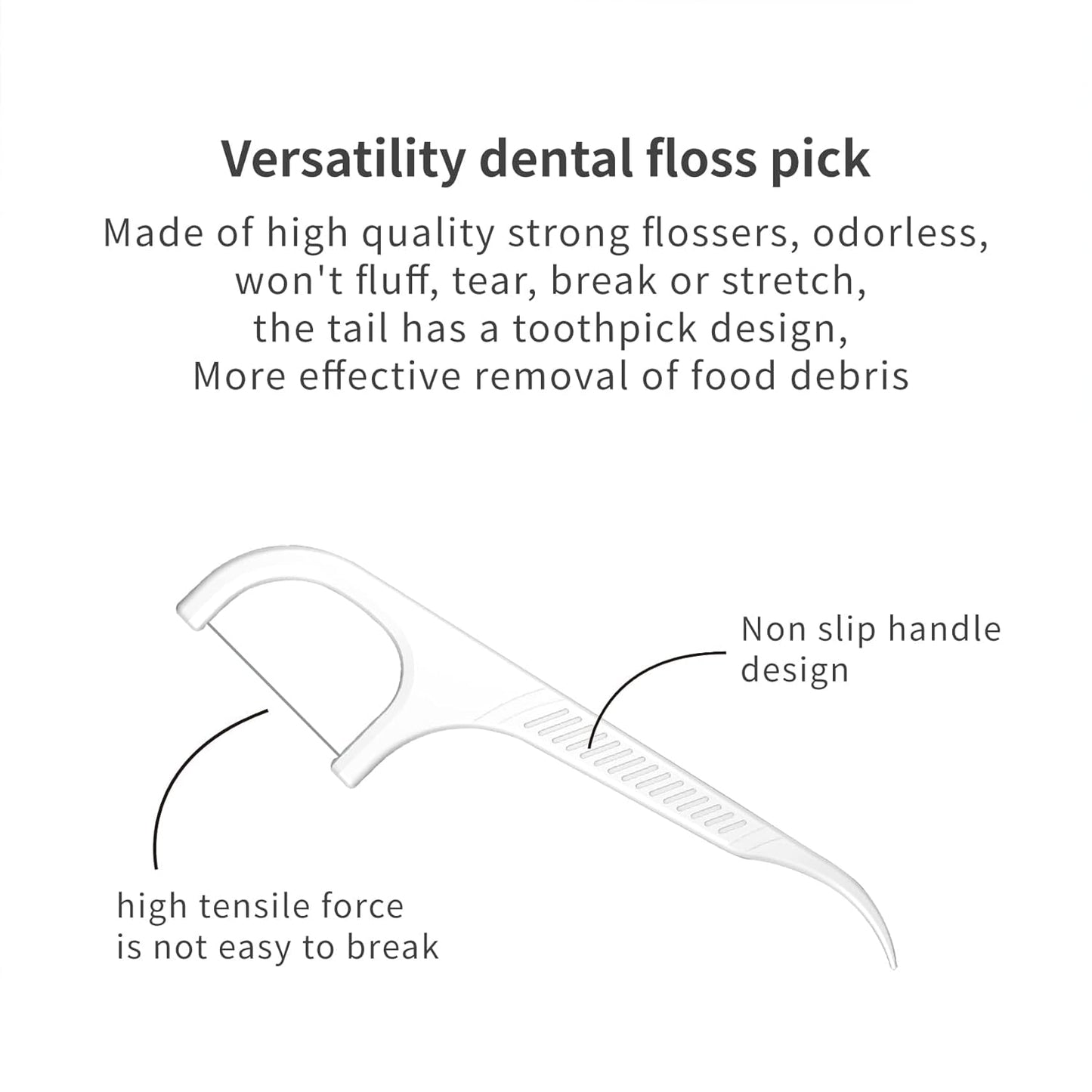 308 Count Dental Floss Picks with Dispenser, Superlight Floss Picks Travel Case, Super Smoothly on Tight Spaces, Efficiently Cleans Between Teeth to Help Fight Plaque (White)