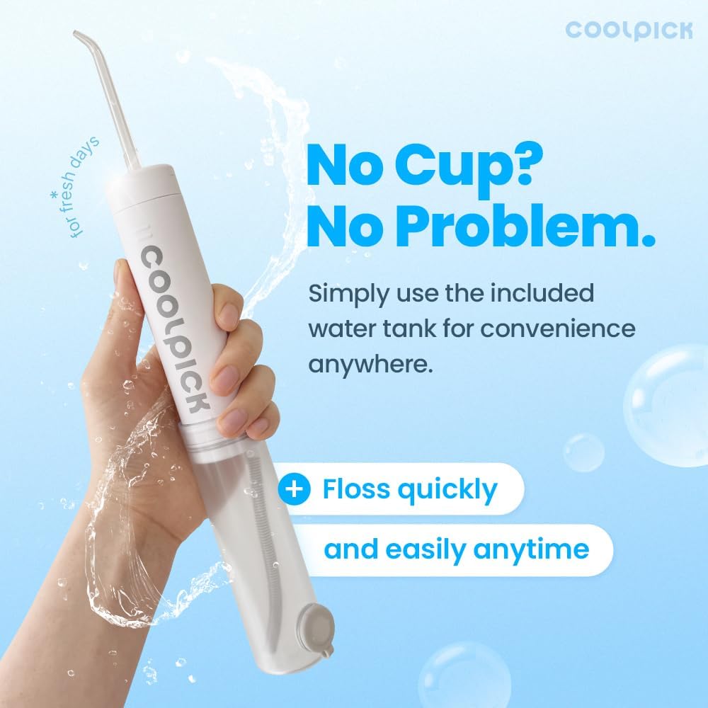 Mini Water Flosser Travel Size – Portable Cordless Oral Irrigator, 3 Modes, IPX7 Waterproof, Teeth Cleaner for Braces and Gum Care, Compact Dental Device for Home & Travel, USB Rechargeable