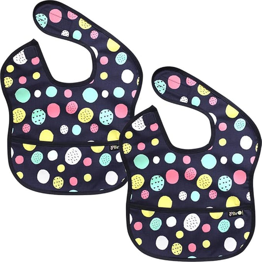 Long Sleeve Waterproof Bib for Toddlers – Soft Feeding Smock for Baby Mealtime, Self-Feeding,BPA-Free, Easy Clean