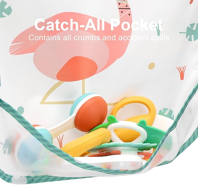 Accmor Long Sleeve Baby Bibs, Waterproof Sleeved Bibs Smock for Toddler Baby Girls Boys Eating Feeding