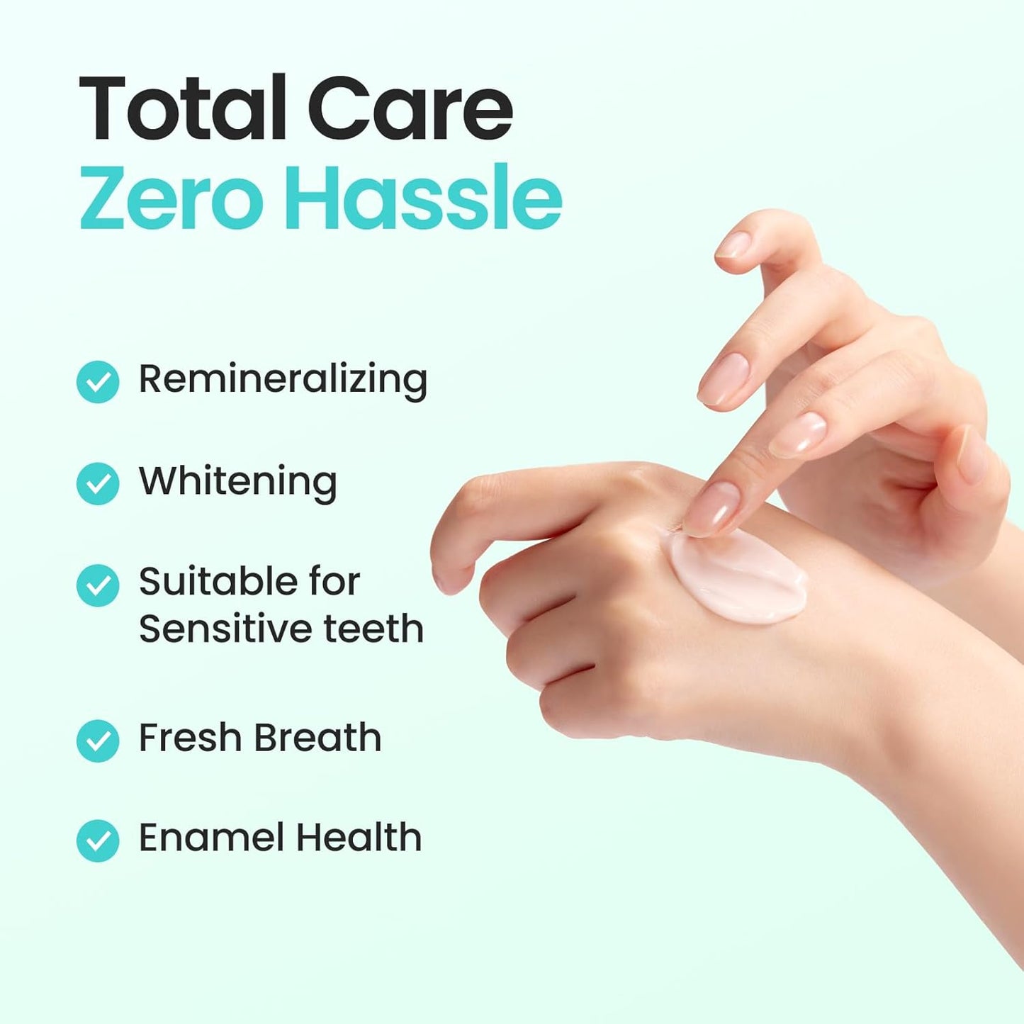 HIMALAYA PINKSALT Fluoride Free Hydroxyapatite Toothpaste with Niacinamide, Helps Remineralize, Appropriate for Sensitive Teeth, Teeth Whitening - for Adult, Kids Oral Care - Spearmint Flavor, 3.9 oz