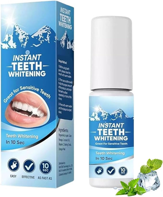 Tooth Paint, Instant Teeth Whitening Paint, Portable Tooth Polish Uptight White, Gentle, Natural, for Regain Confident Smile
