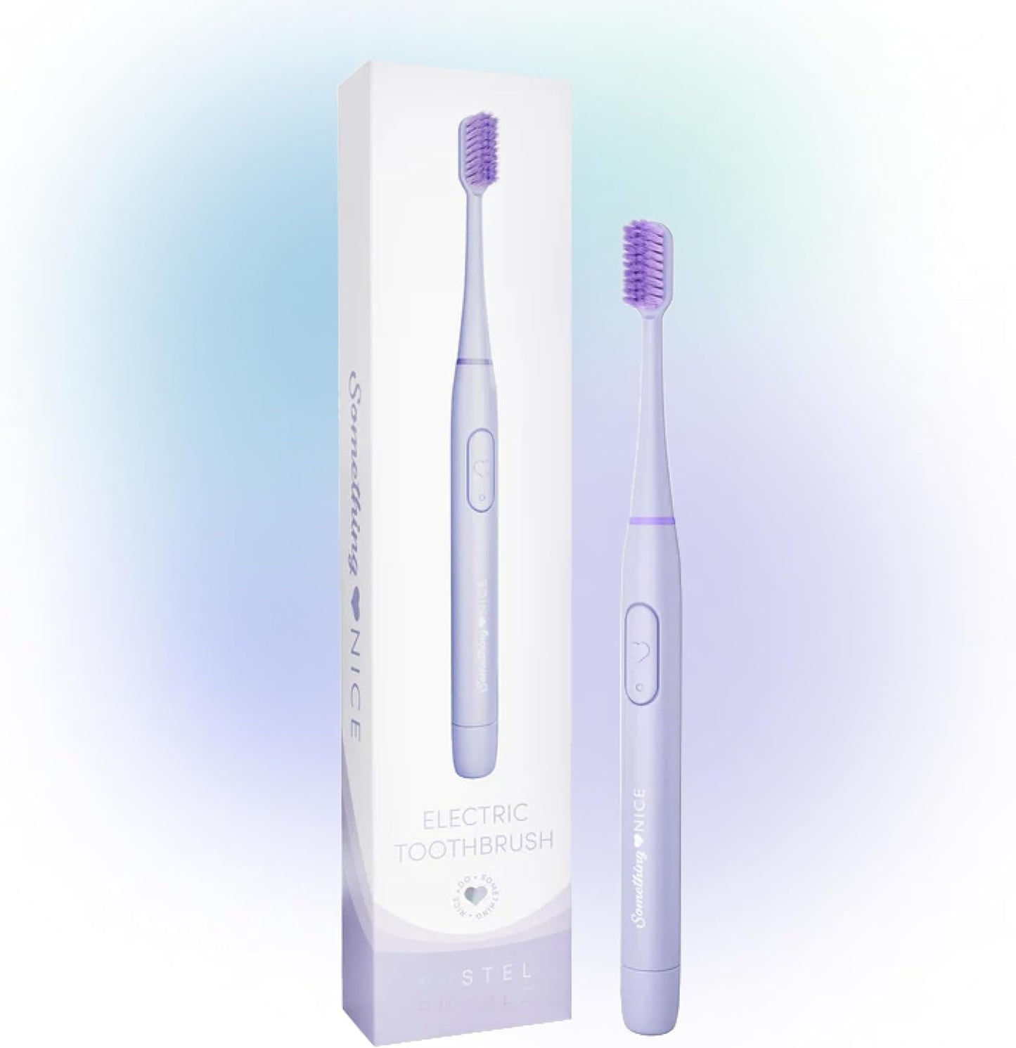 Something Nice Electric Sonic Toothbrush with Case | Dentist Approved, Soft Bristles, & Ergonomic Design | 18K Vib/Min Travel Electric Toothbrush for Braces (Batteries NOT Included)
